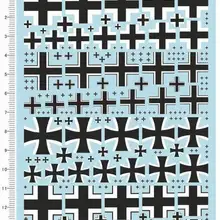 Универсальный 1/6 1/72 1/144 1/35 WWII German Военная Униформа Железный крест модель воды Наклейка