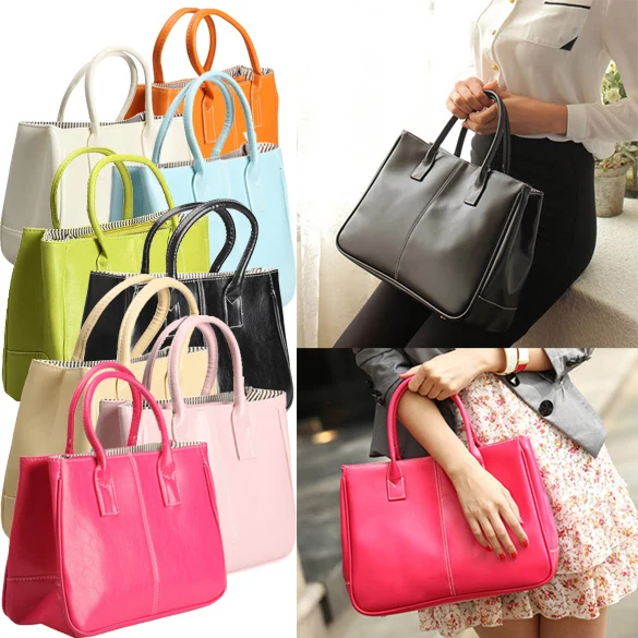 Vogue Women's Classy Handbag Lady Candy Color Soft Totes Shoulder Bag 8
