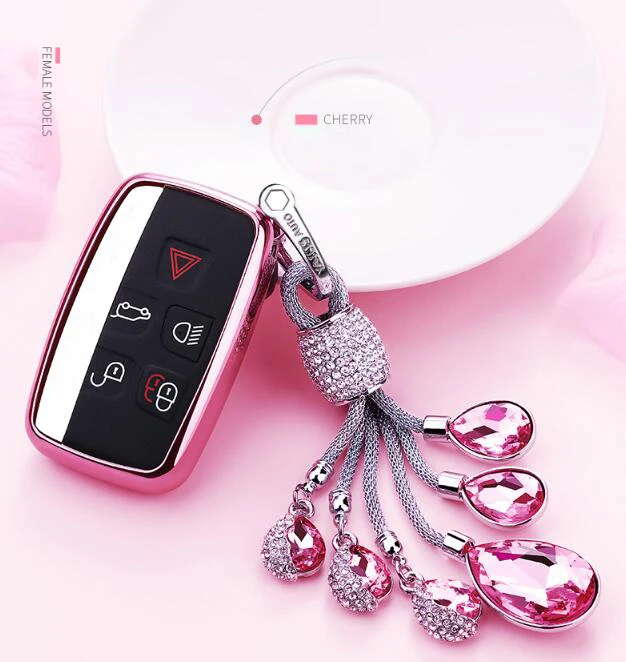 

CAR KEY CASE HOLDER WALLET FOR LAND ROVER RANG ROVER AURORA FREELANDER 2 DISCOVERY 4 5 BUTTONS KEY HOLDER