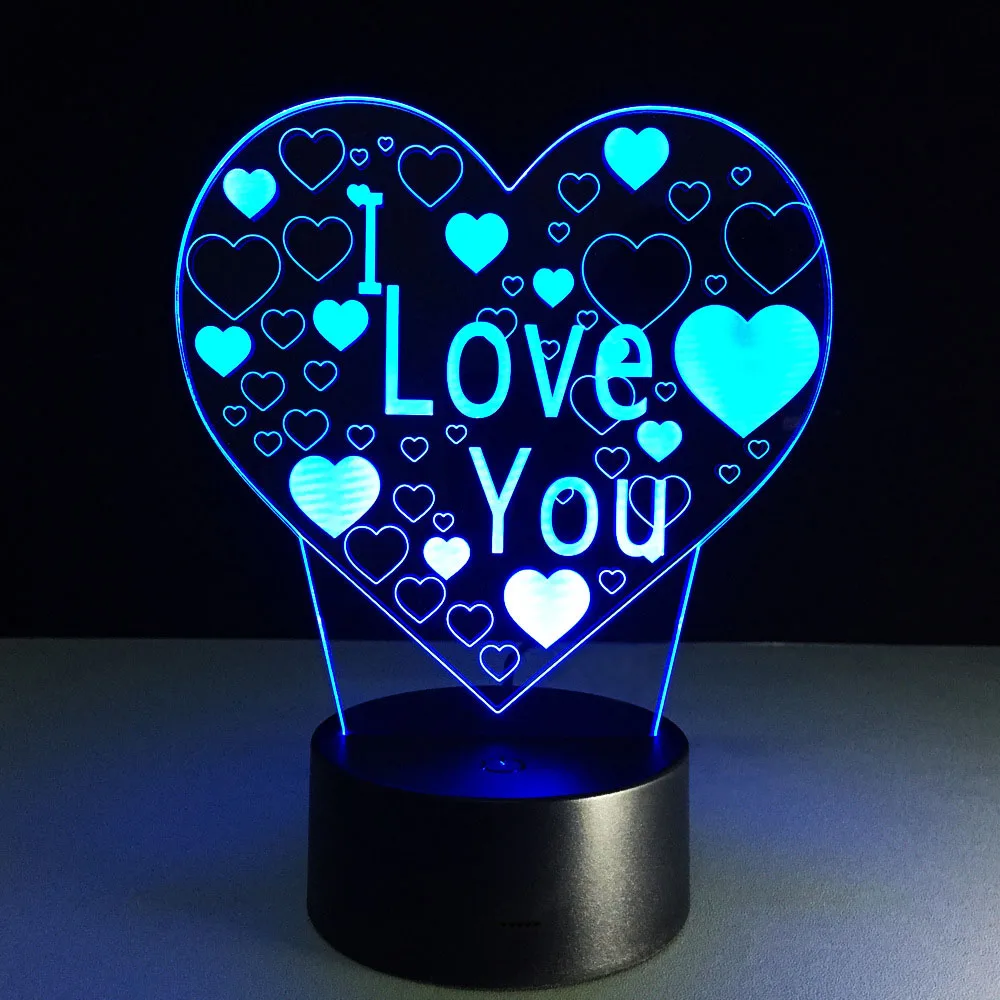 

3D Led Light VD Gift Creative Table Lamp Art Sculpture Night Light Smart Touch Button Luminaria de mesa Wireless Led Lamp