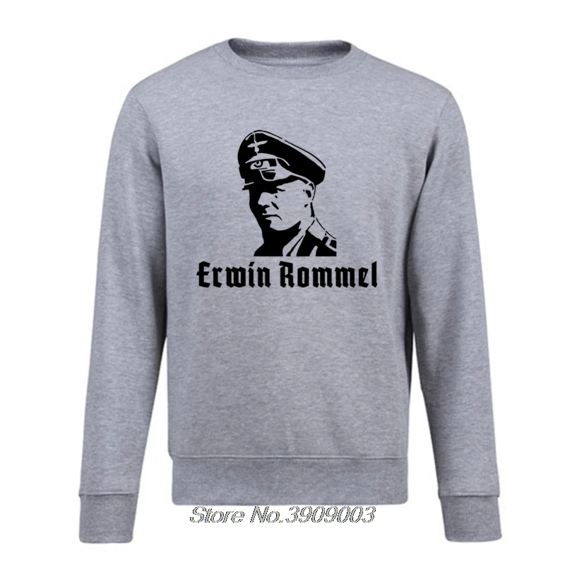 

Hot Sale Men Fleece Sweatshirt Erwin Rommel Hoodie Spring autumn Male Pullover Casual coat Tops Harajuku Streetwear