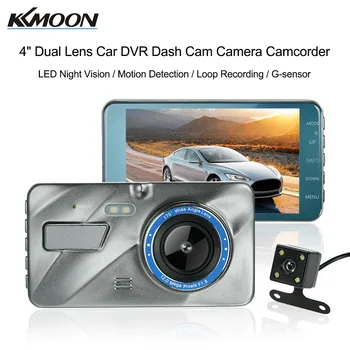 

KKMOON 4" Dual Lens Car DVR Dash Cam Camera Camcorder LED Night Vision / Motion Detection / Loop Recording / G-sensor