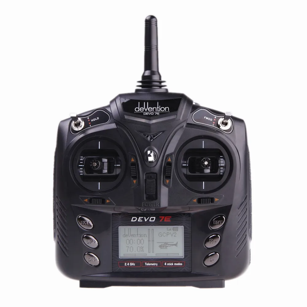 Walkera DEVO 7E 2.4G 7CH DSSS Radio Control Transmitter for RC Helicopter Airplane Model 2 Mode 1 No Receiver Walkera DEVO 7E 2.4G 7CH DSSS Radio Control Transmitter for RC Helicopter Airplane Model 2 Mode 1 No Receiver