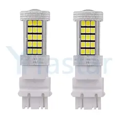 Yiastar 10X белый мерцающий T25 3157 63SMD 2835 Светодиодный свет для автомобиля RV Стоп сигнал поворота задние лампы