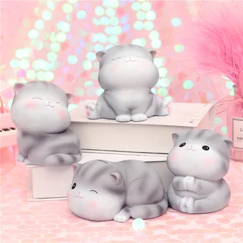 

SIBAOLU Cute Cat Piggy Bank Northern Europe Style kitten Figure Ornaments Home Decor Cartoon Money Box Figurine