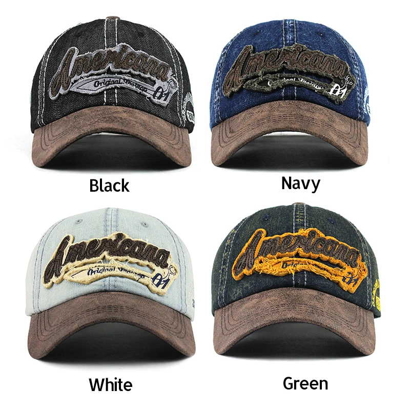 Мужская джинсовая Бейсболка [FLB] Повседневная Уличная Кепка с Snapback и вышивкой в