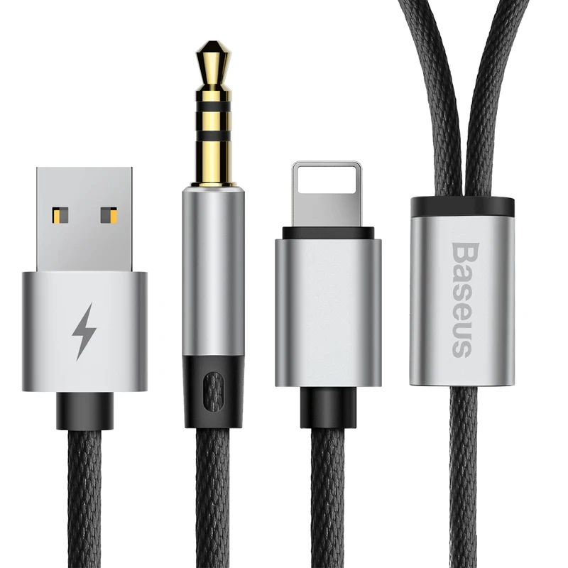 Baseus 2 in 1 USB Cable For iPhone cable &Aux Audio Cable Earphone Headphone Adapter For iPhone X to Jack 3.5mm USB Charger Baseus 2 in 1 USB Cable For iPhone cable &Aux Audio Cable Earphone Headphone Adapter For iPhone X to Jack 3.5mm USB Charger