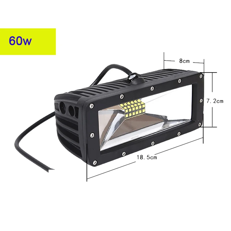30w 60w 120w watt rectangular led work light adjustable bracket flood led driving light bar 4x4 offroad led light bar barra led bar luci 4x4 12v 24v car styling for mining 24v truck utv atv caravan tractor off road (6)