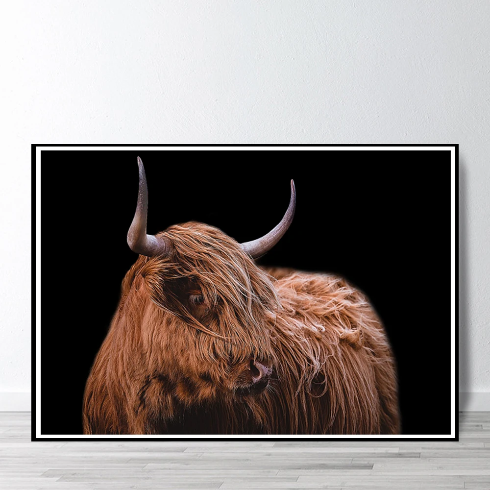 Highland плакаты с изображением коровы и принты домашнее украшение корова настенное