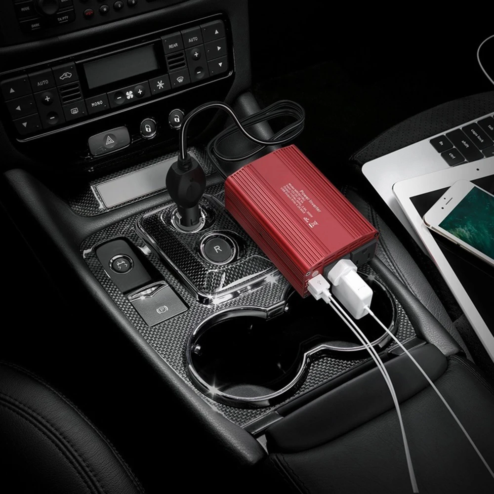 Автомобильный инвертор с двойным USB портативное зарядное устройство 150 Вт