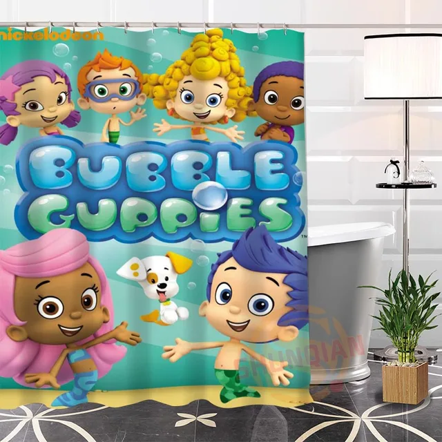 Bubble Guppies Shower Curtains Waterproof Fabric Bathroom Curtain Bubble Guppies Shower Curtains Waterproof Fabric Bathroom Curtain Custom For Home Decor