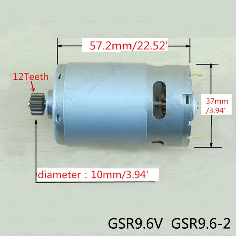 High-quality! 12 Teeth Replacement DC Motor 9.6V For BOSCH Cordless Drill Driver Electric hammer drill GSR9.6V GSR9.6-2 0 4n m 160w stepping motor 17hs4401s tb6600 motor driver 4a dc9 40v subdivision 1 2 a 2 b 4 8 16 32