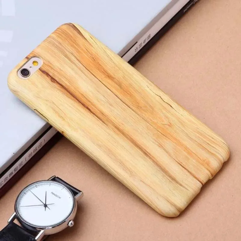 New Luxury Wooden Pattern Cover For Apple iPhone 6 Case Wood Grain Back Shell For iphone6 6S 6Plus 6S Plus  4.7/5.5 Phone Cases