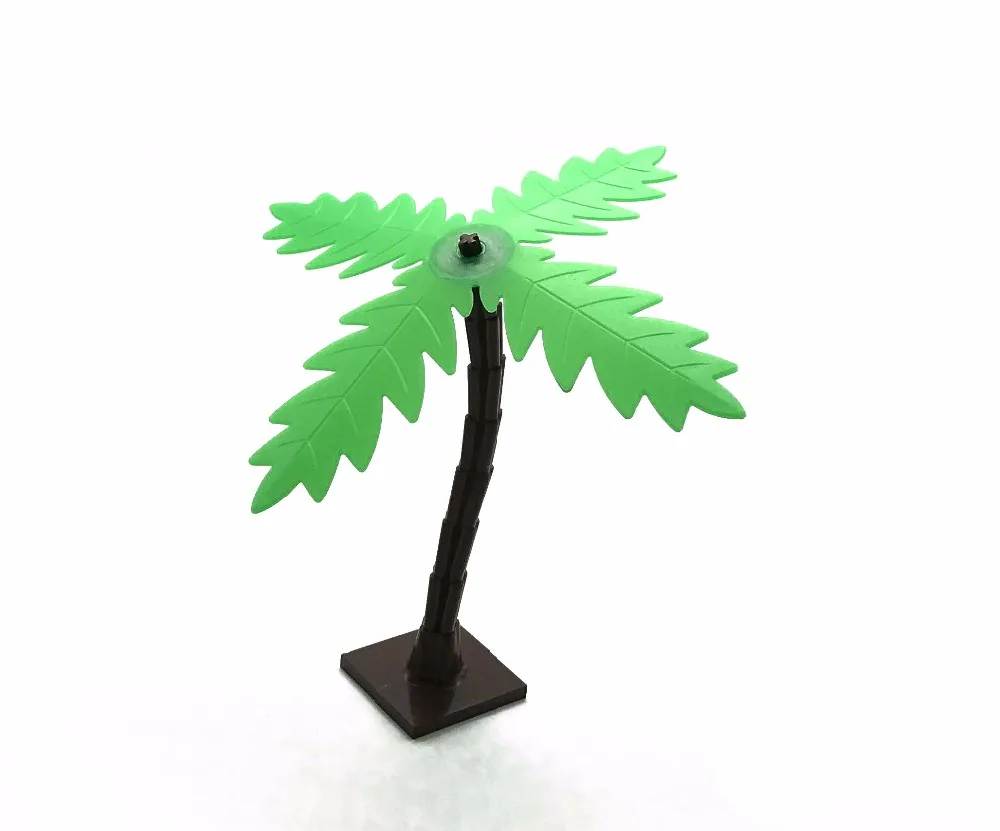 

10PCS/lot DIY Brick Block Parts Plant Coconut Tree Palm Base with Trunk and Leaf Compatible With Assembles Particles brickset