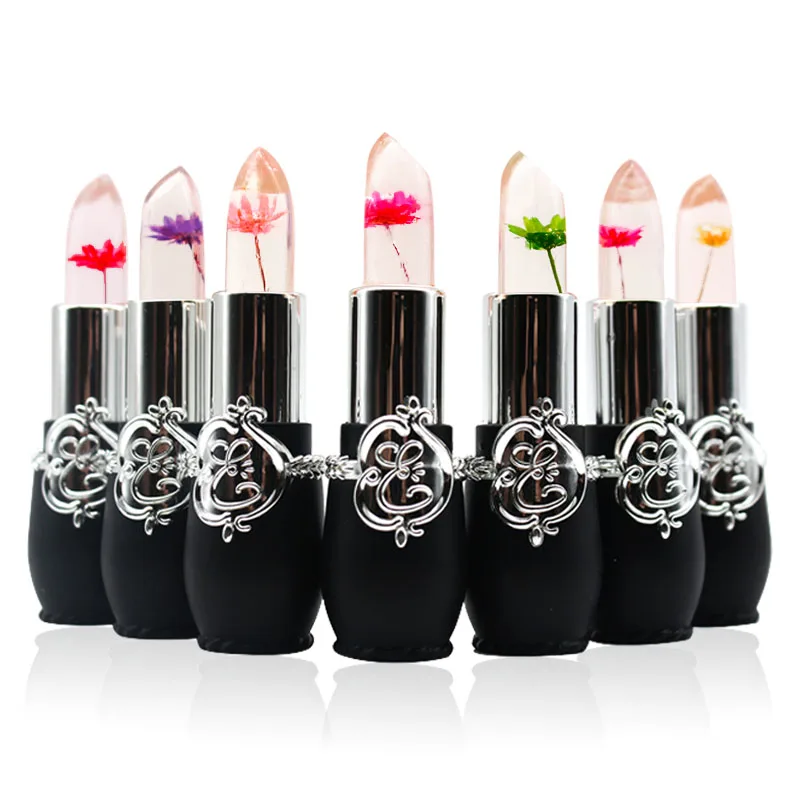 

Brand Nutritious Transparent Flower Lipstick Moisturizing Lips Makeup Long Lasting Jelly Lip Stick Charm Balm Labiales Cosmetics