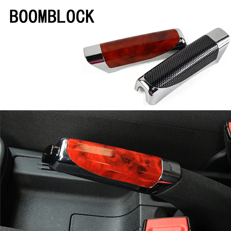 

BOOMBLOCK Car Covers Hand Brake Carbon Fiber Styling For Audi A4 A3 A6 C6 B7 B8 B5 Q5 Seat Leon Ibiza Skoda Fabia Yeti Superb