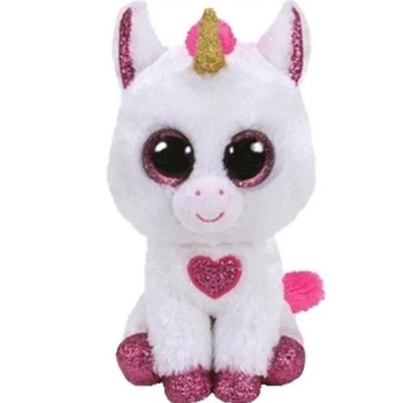 Ty Beanie Boos Plush Animal Doll Cherie the Unicorn With Heart Soft Stuffed Toys With Tag 6\