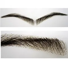 FXVIC бросился Sobrancelha Брови завод/кружева бровей Настоящее легко носить парик бровей, человеческие волосы бровей парик