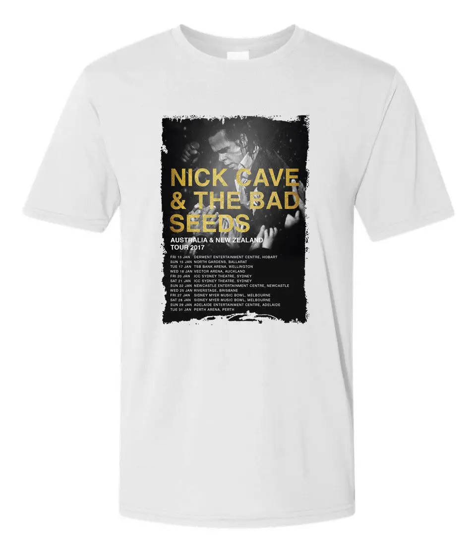 Мужская хлопковая футболка NICK CAVE &amp THE BAD SEEDS AUSTRALIA Tour бесплатная доставка S-3XL