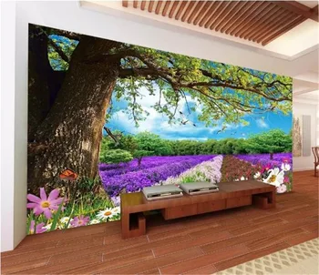 

Custom Mural 3D Wallpaper Beautiful Big Tree Flower Dreamland 3D Scenery Indoor Porch Background Wall Decoration Mural Wallpape