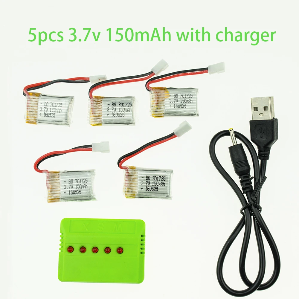 Eachine JJRC H8 Mini Battery 3.7V Lipo Batteria 150mAh 5pcs With
