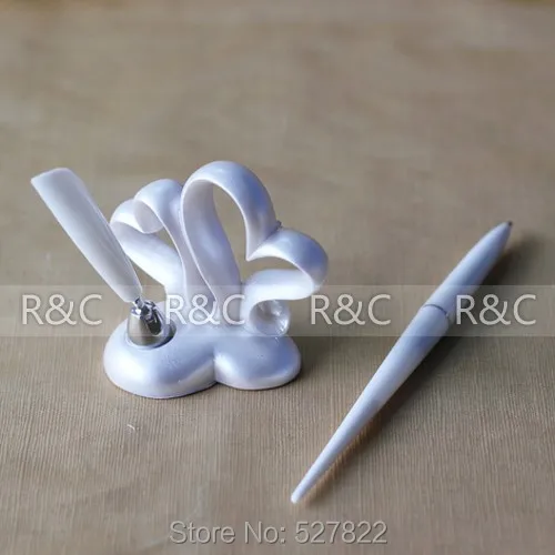 Free Shipping Double Hearts Wedding Pen Resin with Exquisite Packaging for Wedding Favors Gift Party Brithday Gift