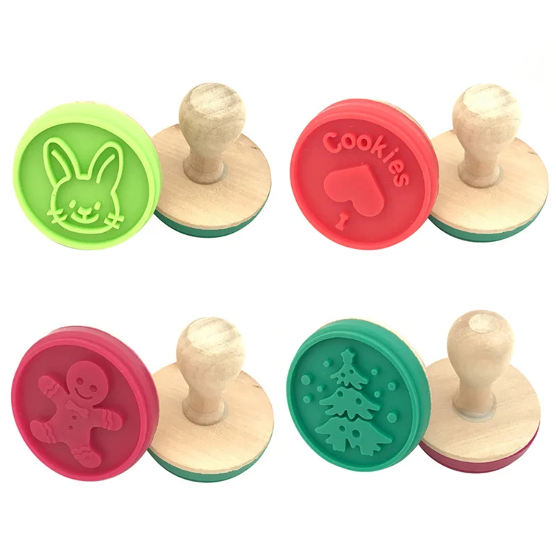 

Hot Sale 1pc Silicone DIY Cookie Stamps Fondant Cake Mold Biscuit Embossing Cutters Sugar Craft Tool Christmas Cake Decorating