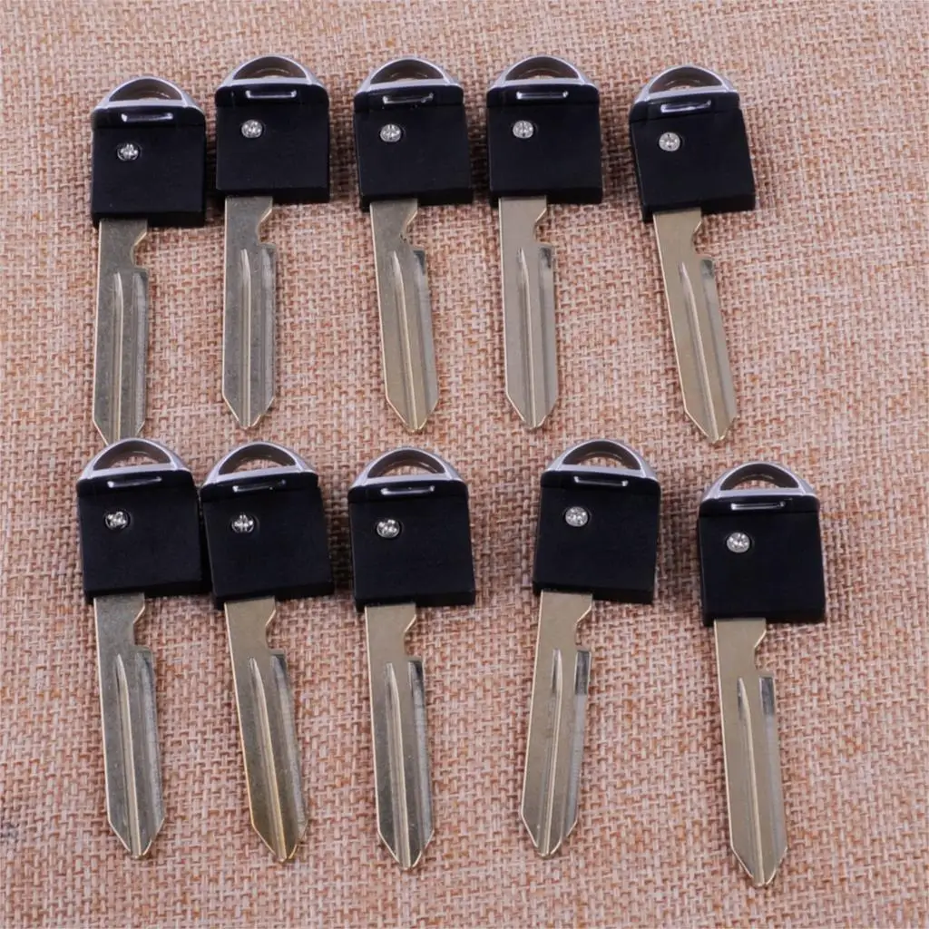 

CITALL 10pcs Uncut Blank Emergency Insert Remote Smart Key Blade Fit For Nissan Armada Infiniti FX35 EX35
