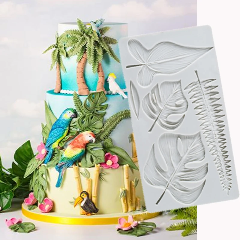 

Tropical Leaves Molds Fondant Cake Decorating Tools Silicone Molds Sugarcrafts Chocolate Baking Tools for Cakes Gumpaste Fimo