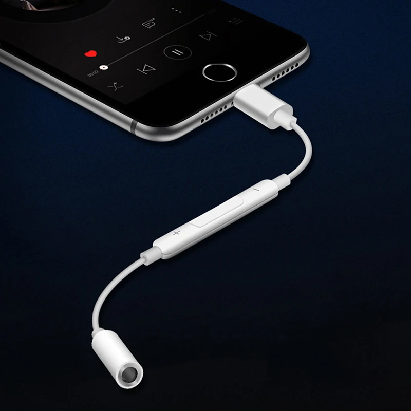 

LinXiang 3.5mm Audio Jack headset Line Control Microphone Headphone Phone Adapters For iphone 7 8 Plus X XS Max XR
