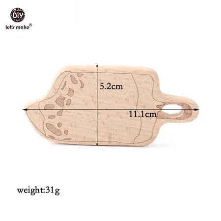 Let's Make 1PC Baby Teether Animal Wood Rings Elephant Camera Heart BPA Free Wooden Teether Nursing Accessorie Teething Toys popsicle