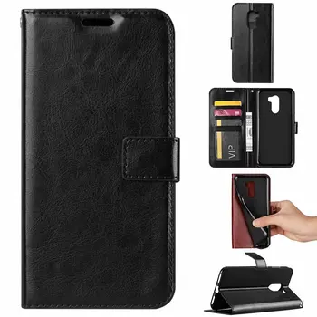 

10pcs/lot Crazy Horse Wallet Leather Stand PU+TPU Cover Stand Case with card slot For Xiaomi Pocophone F1 A2 Lite Redmi 6 Note 5