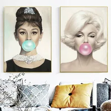 Immediately Audrey Hepburn Marilyn Monroe Balloon Wall Art Canvas