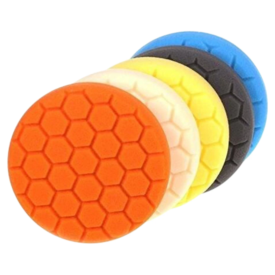 

3pcs 3/4/5/6/7inch Hexagonal Polished Sponge Disc Buffing Sponge Polishing Pad Kit Set For Car Polisher Buffer