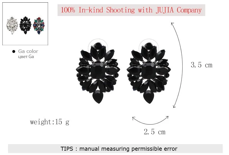 Хорошее качество Кристалл Стад Серьги для женщин Нарядная, для девочек кристалл заявление серьги