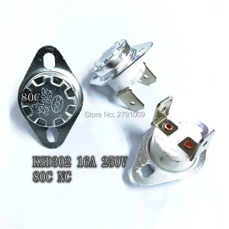 10PC KSD302 / KSD301 80C Normally Closed Manual Reset Temperature