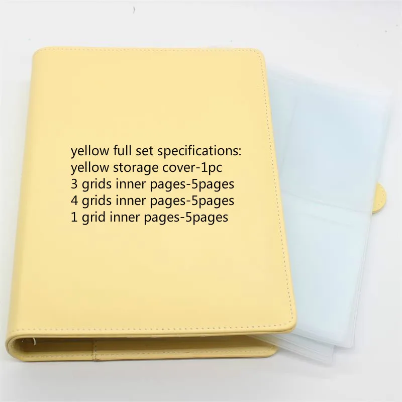 Ksccraft DIY Скрапбукинг режущие штампы трафарет для хранения книга Коллекция альбом Обложка держатель - Цвет: yellow full set