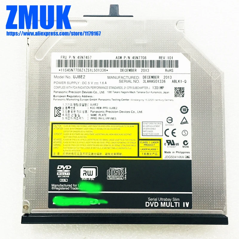 Оригинальный DVD адаптер для Lenovo Thinkpad X220 X230 X240 T400 T410 T420S T430S W500 W510 Series P/N 45N7451 45N7453