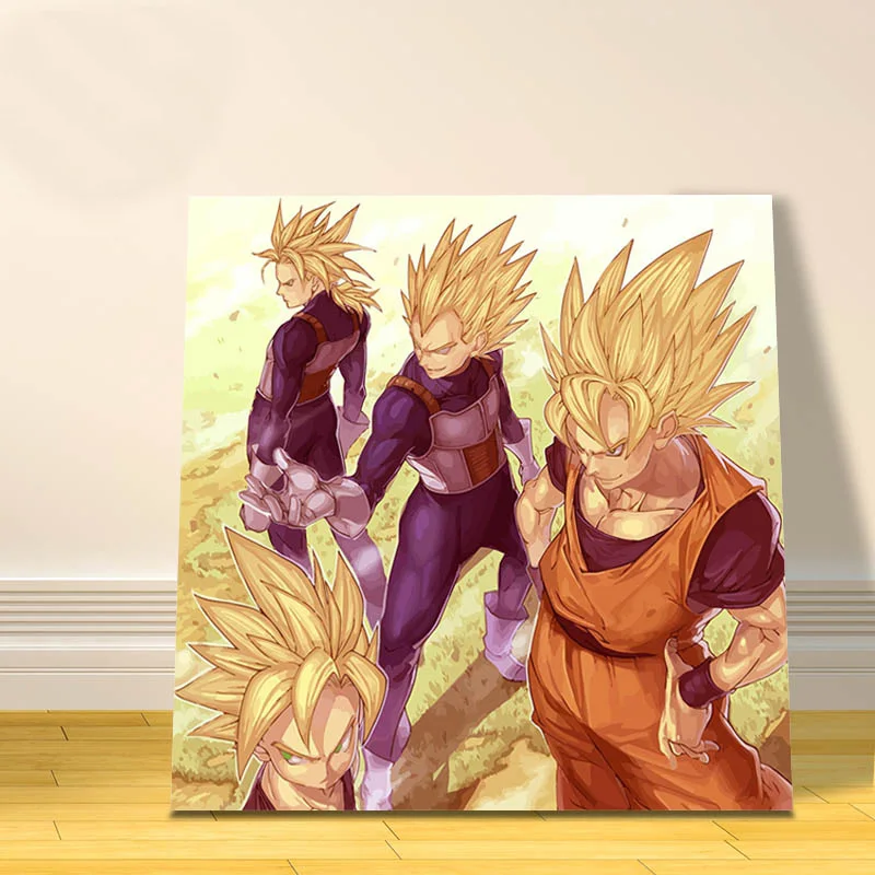 Картины по номерам на холсте Цифровой краски по номерам Dragon Ball модульная живописи Япония Стиль мультфильм картины маслом по номерам подарок для детей - Цвет: D