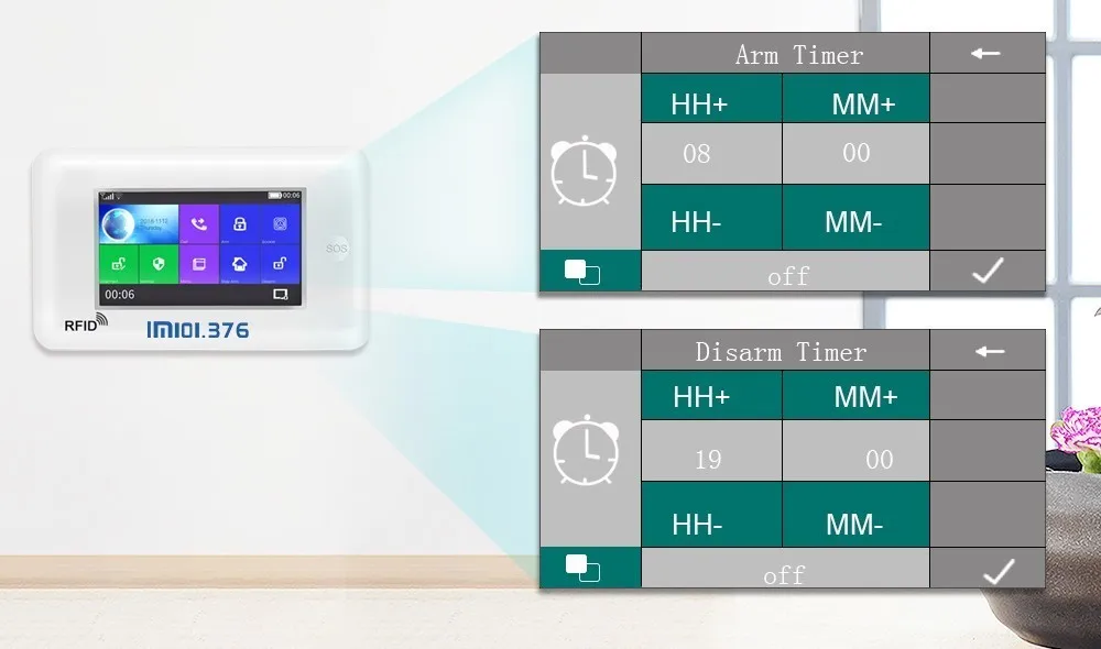 LM101.376 беспроводная wifi GSM домашняя охранная сигнализация детектор движения приложение контроль пожарный детектор дыма Сигнализация