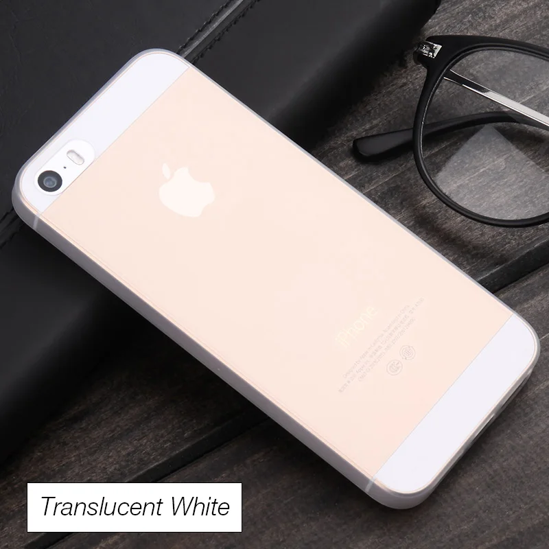 CAFELE чехол для телефона чехол для iPhone 5 5S SE Матовый PP сотовый Чехол для телефона s для Apple iPhone 5S модный конфетный цвет, матовый чехол - Цвет: Translucent white