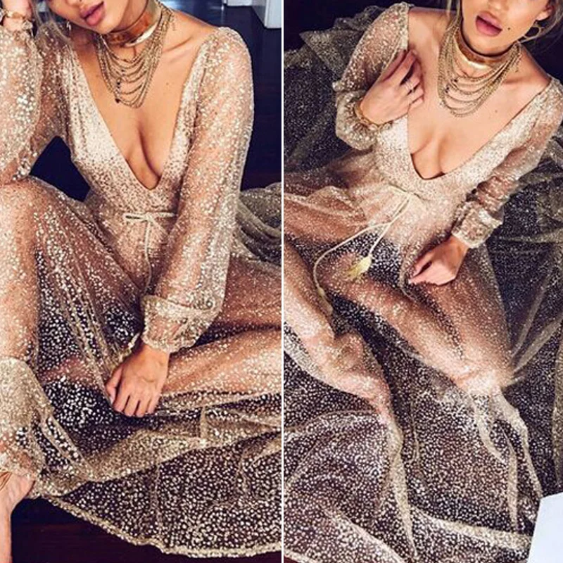 

Ladies Summer Boho Long Maxi Cocktail Party Beach Dress Luxury Simple Club Loose