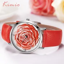 KIMIO 3D Rose Flower Rhinestone Ladies Watch Women Dress Quartz Leather Elegant Watches Women Fashion Watch 2017 Luxury Brand KIMIO 3D Rose Flower Rhinestone Ladies Watch Women Dress Quartz Leather Elegant Watches Women Fashion Watch 2017 Luxury Brand