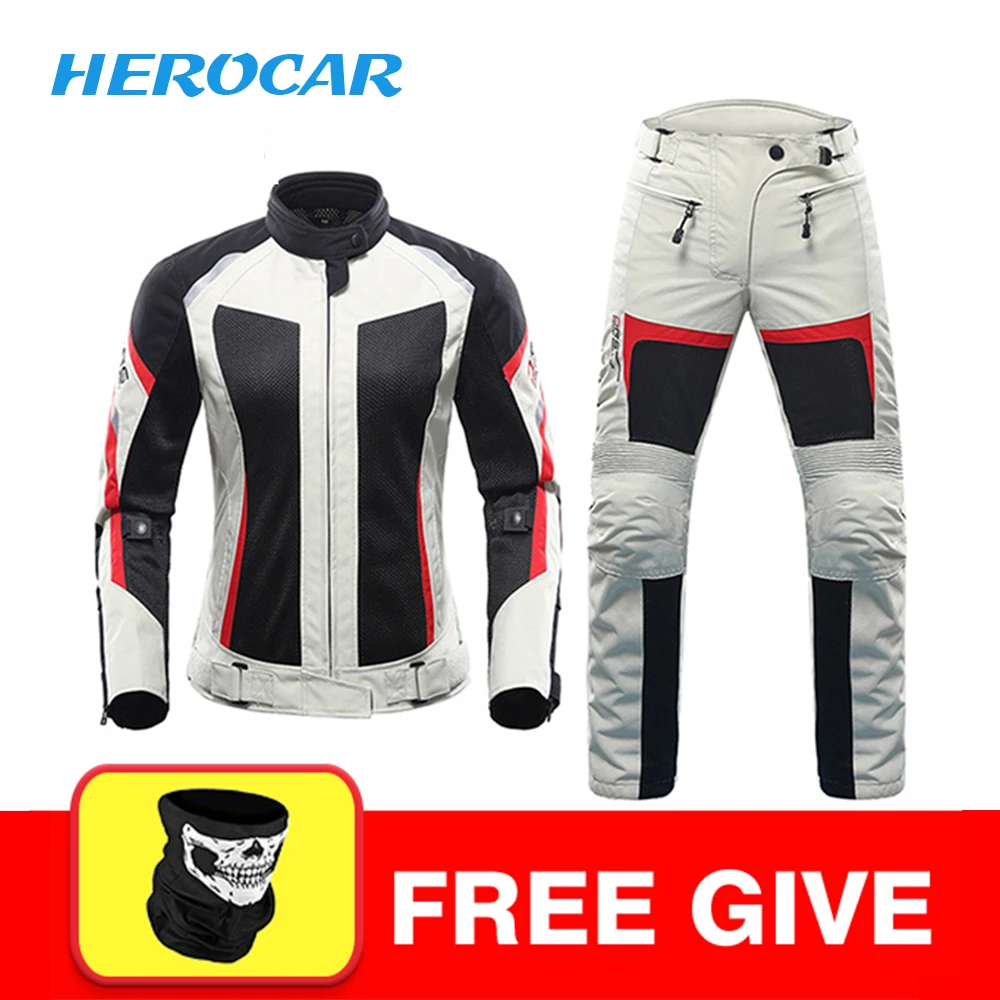 DUHAN Women Motorcycle Jacket Breathable Moto Jacket Protective Gear Motorcycle Suit Motorbike Clothing Set Blouson Moto Black DUHAN Women Motorcycle Jacket Breathable Moto Jacket Protective Gear Motorcycle Suit Motorbike Clothing Set Blouson Moto Black