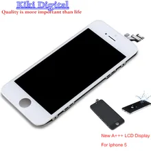 100% Guarantee A+++ LCD LCD Display For iPhone 5 Touch Screen digitizer wite Frame Assembly Free shipping