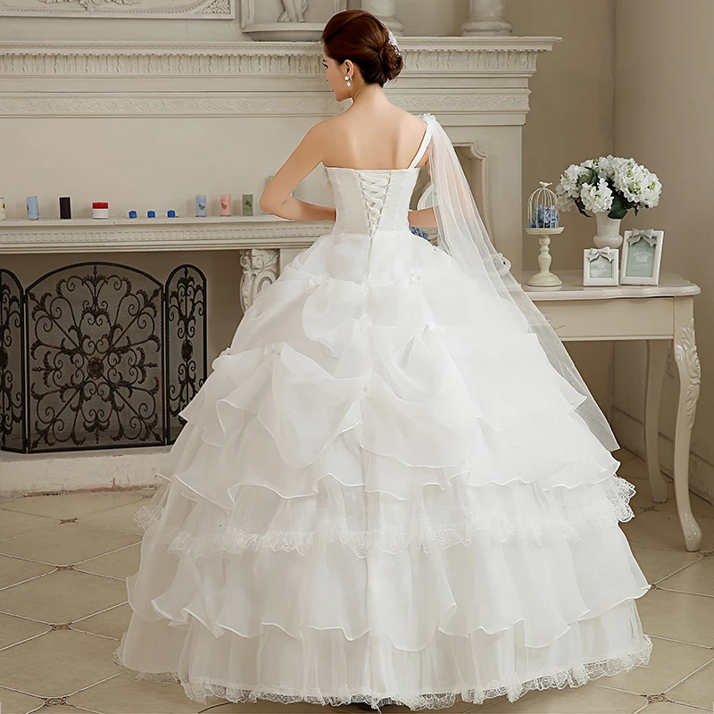 Женское свадебное платье It's yiiya белое до пола с открытым плечом на лето 2017|vestidos de