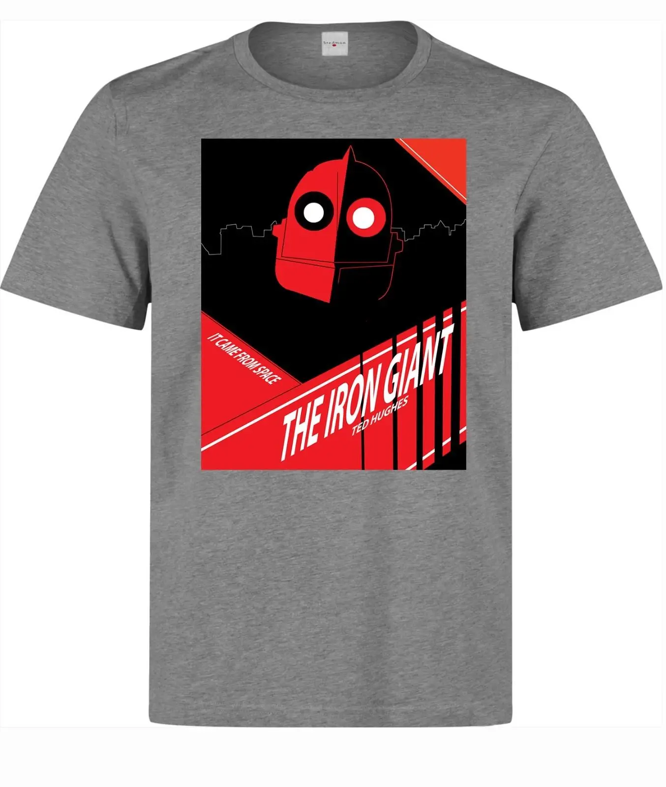 Iron Giant Он Взялся Космизм мужская (женщины доступны) серый футболка Мода Новый Топ