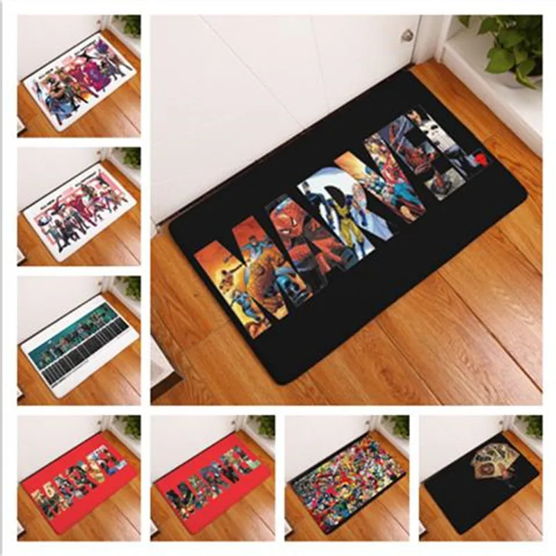 New Anti-Slip Carpets Cartoon Personality Super Hero Fit Print Mats
Bathroom Floor Kitchen Rugs