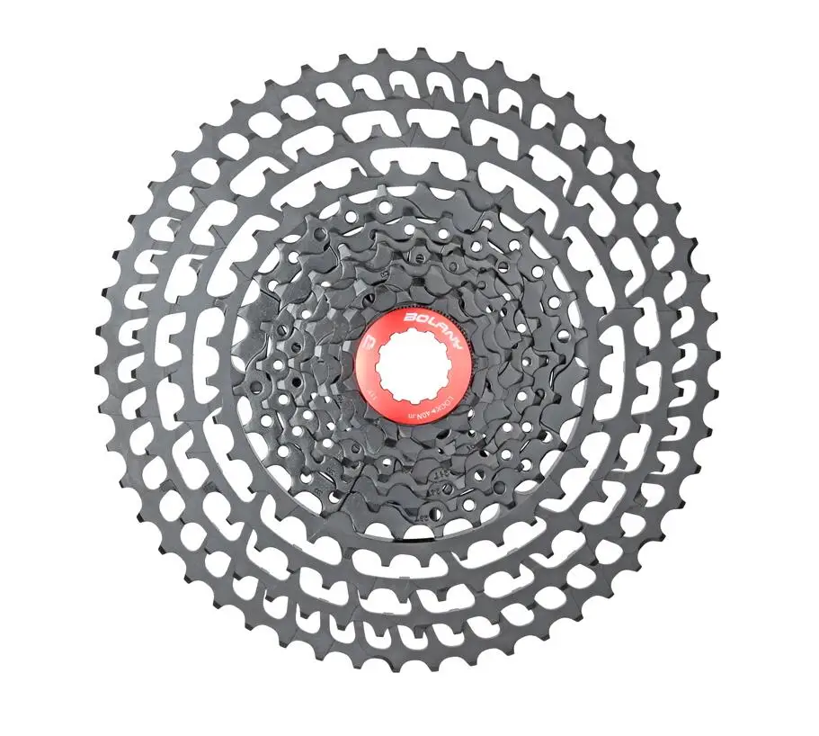 Bolany MTB 12 скоростей кассета 11-50T SLR широкий коэффициент 380G Сверхлегкий K7 12V CNC алюминиевый сплав свободного хода части велосипеда - Цвет: 12S 50T Full black