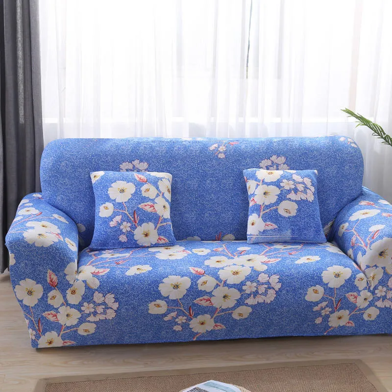 Универсальный чехол для дивана, чехлы для гостиной, 3 и 2 кресла, угловой чехол для дивана, эластичный чехол с цветочным принтом - Цвет: 30082